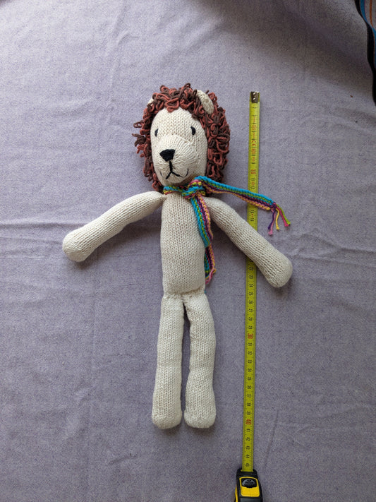 Ecologische knuffel leeuw van katoen