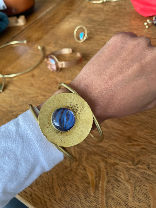 armband met goud en blauw