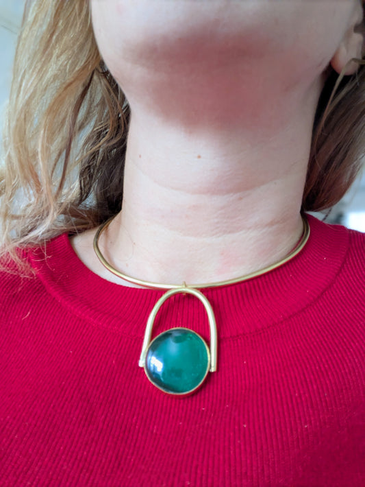 ketting met groene steen