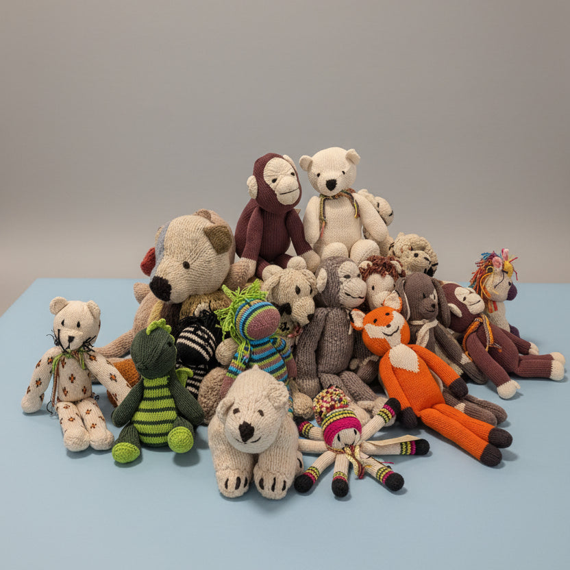 Ecologische knuffel leeuw van katoen