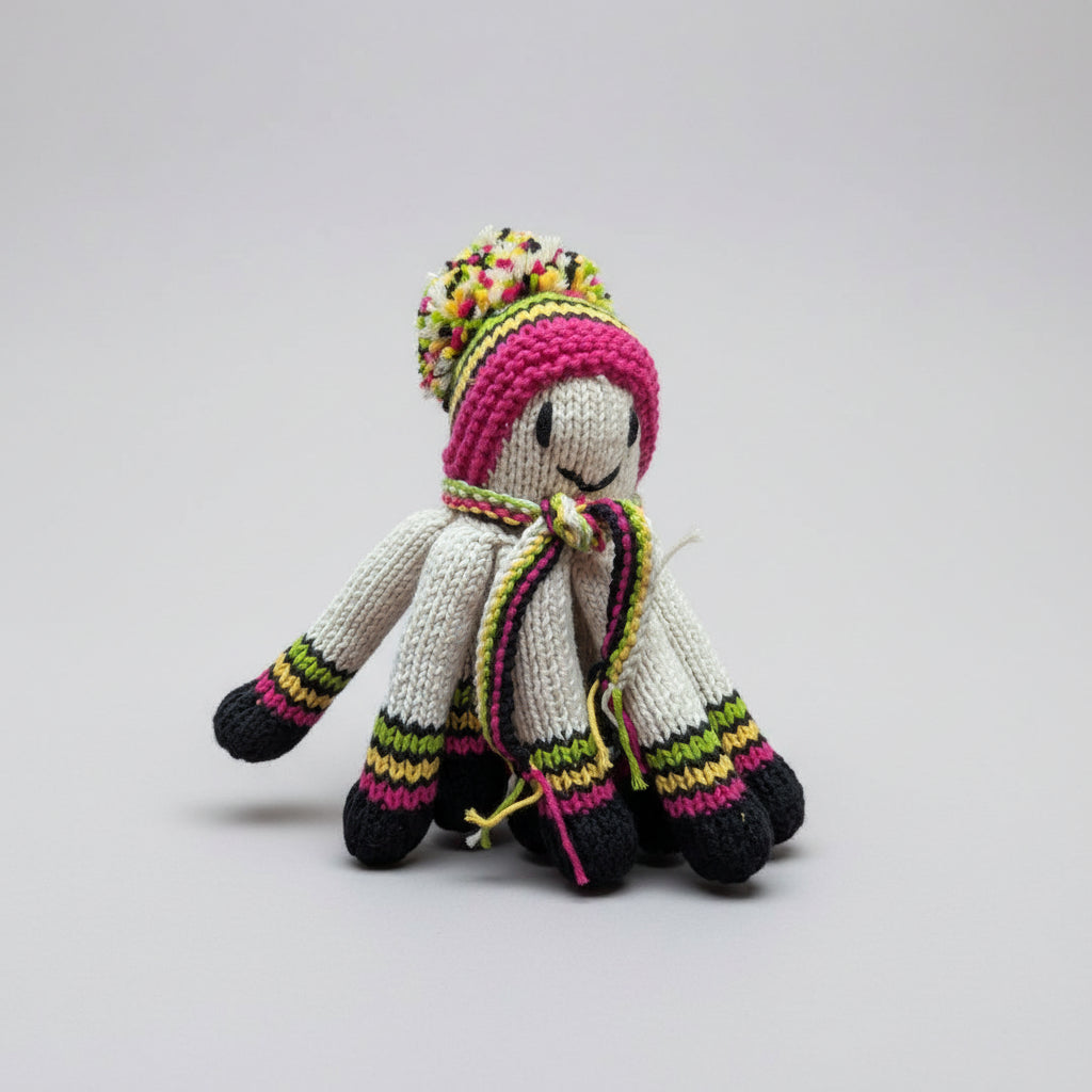 Ecologische knuffel kleine octopus