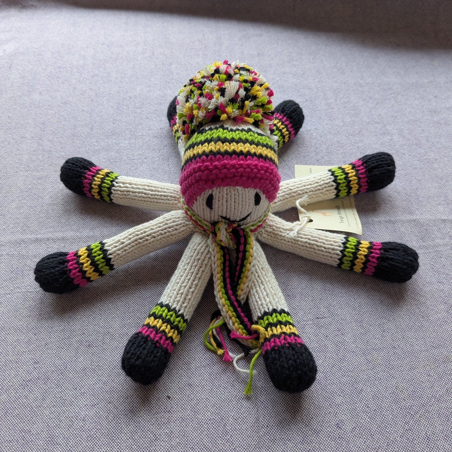 Ecologische knuffel kleine octopus