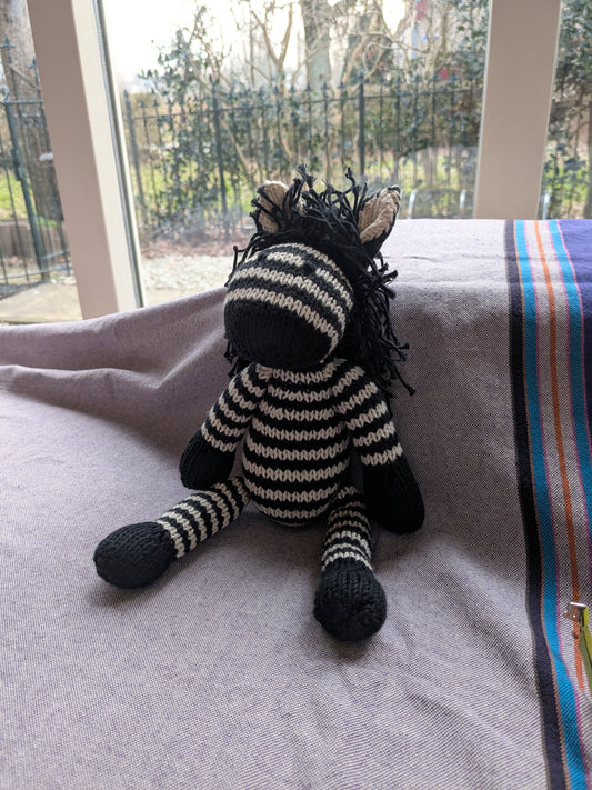 Ecologische knuffel zebra