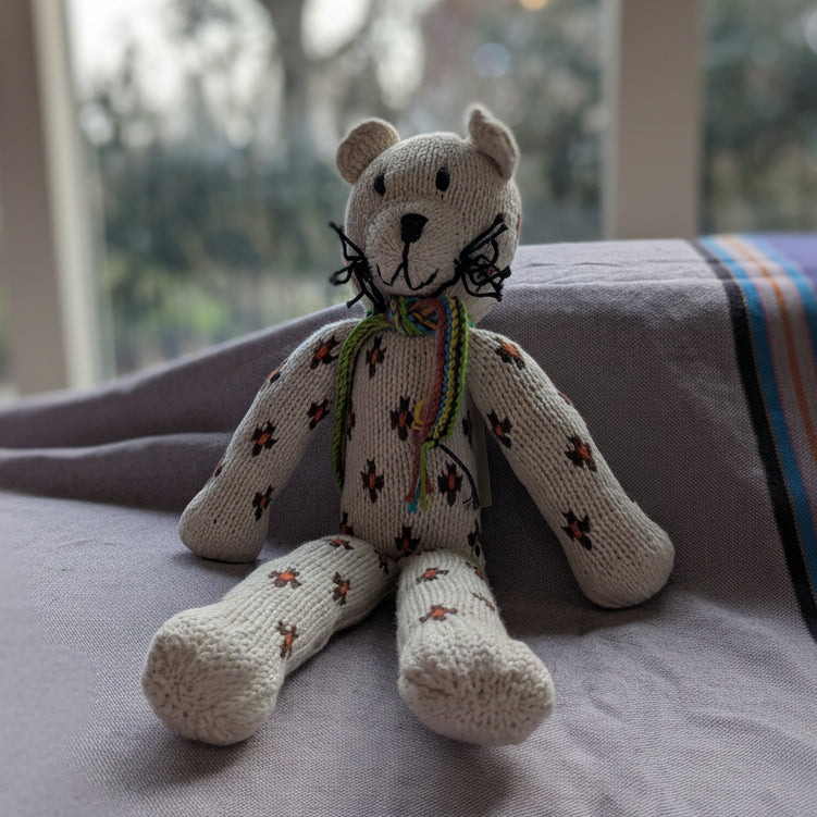 Ecologische knuffel luipaard katoen