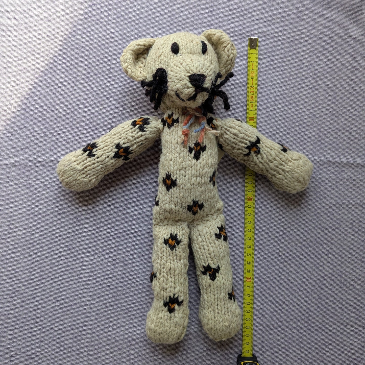 Ecologische knuffel luipaard van wol