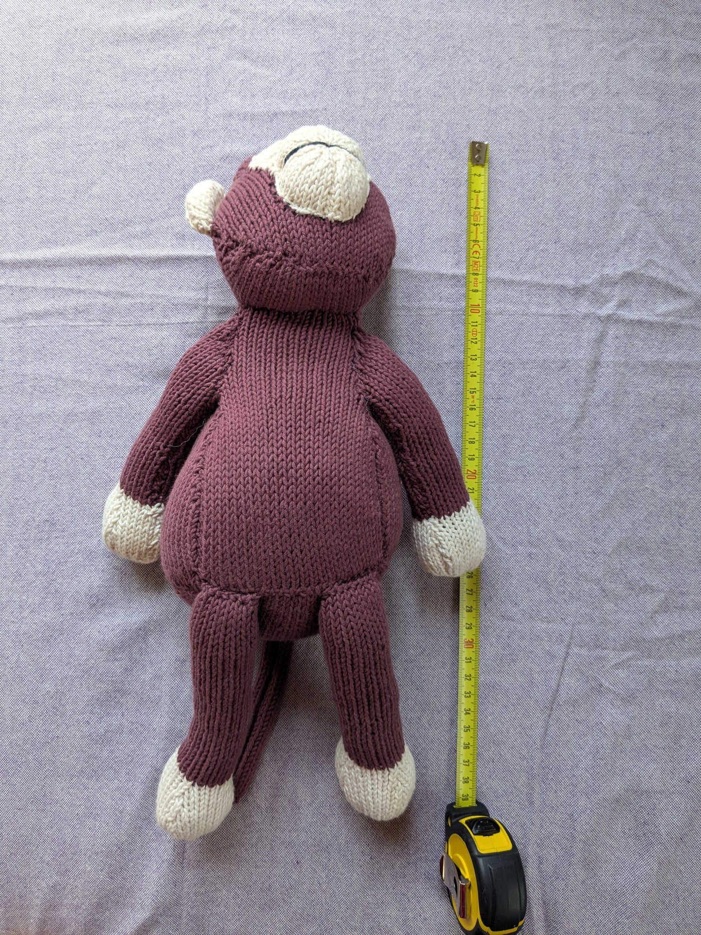 Ecologische knuffelaap katoen, plasticvrij