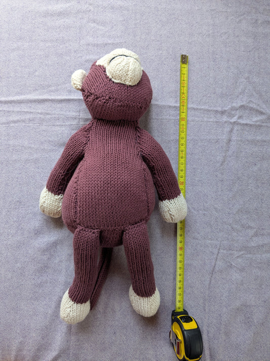 Ecologische knuffelaap katoen, plasticvrij