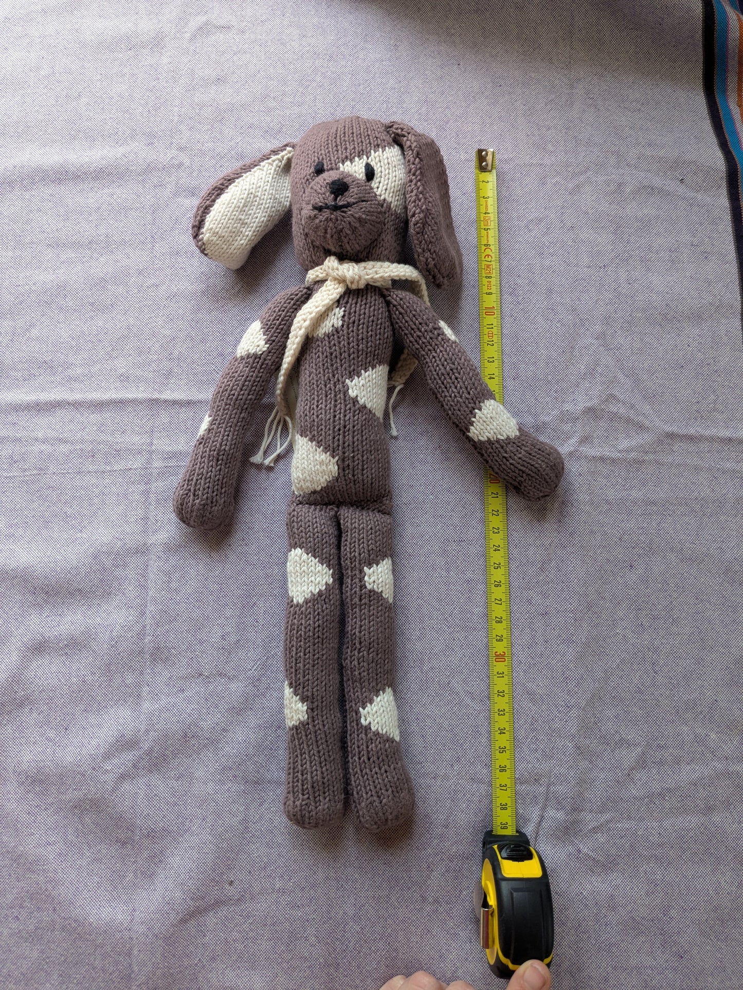 Duurzame knuffelhond van katoen