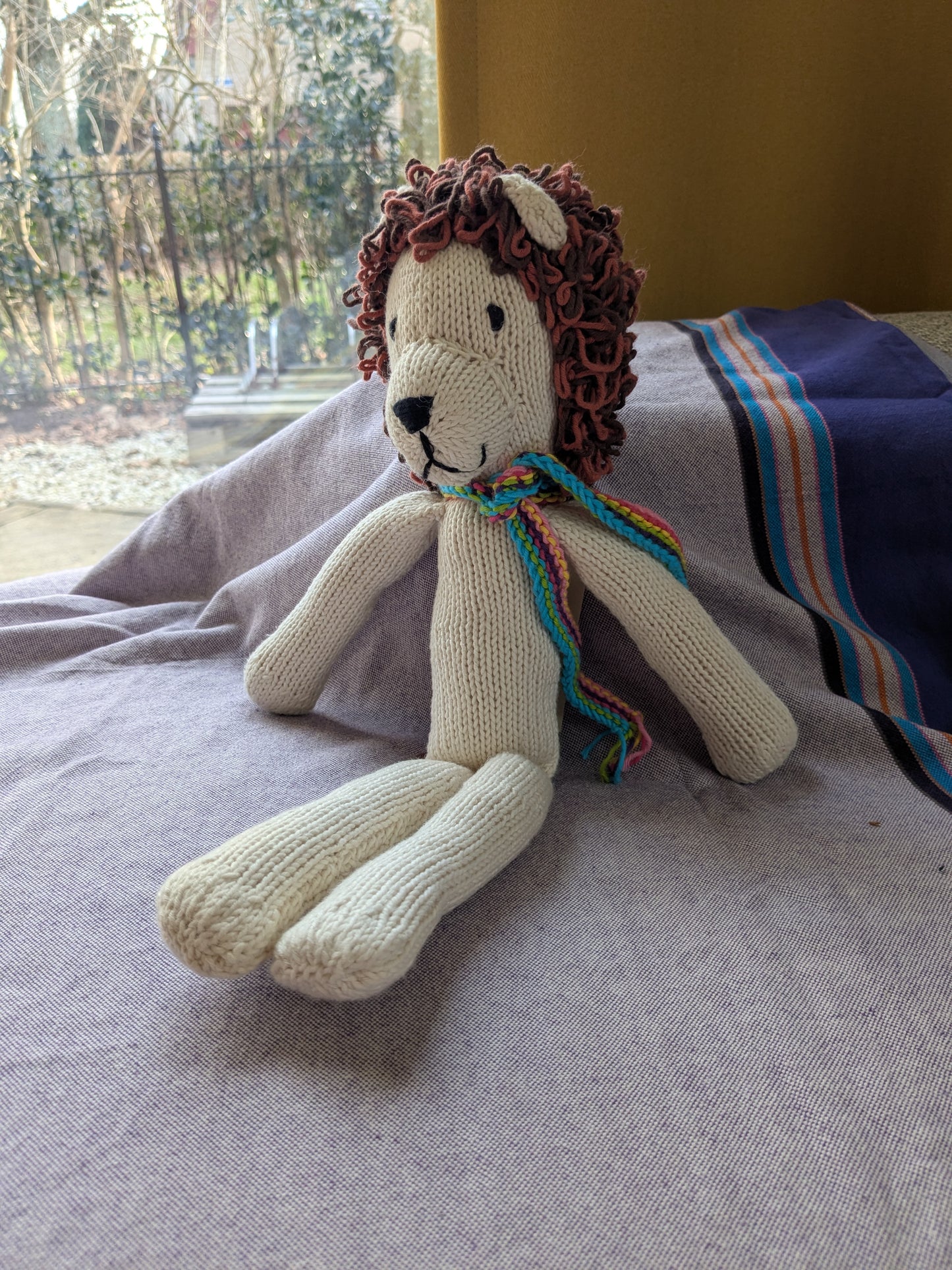 Ecologische knuffel leeuw van katoen